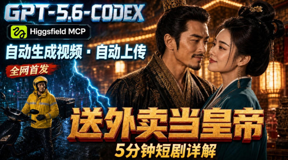 GPT-5.6 Codex+Higgsfield MCP:一条指令生成5分钟短剧并自动上传YouTube(油管)-智云网