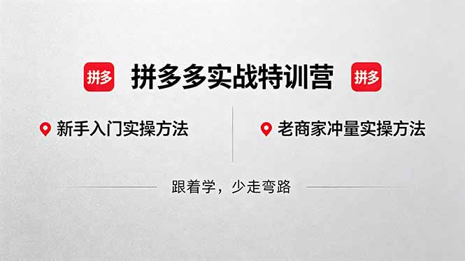 拼多多实战特训营(更新5月3-智云网