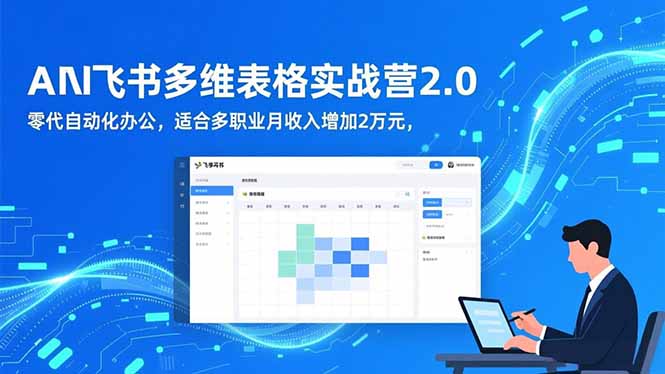 AI+飞书多维表格实战营2.0：零代码自动化办公，适合多职业月收入增加2万元-智云网