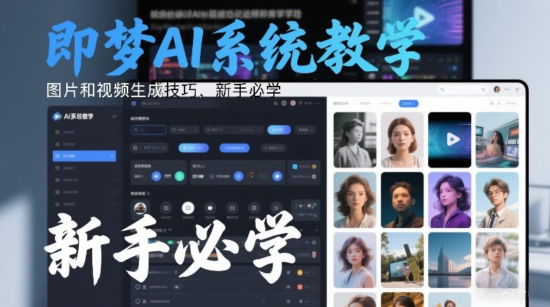 即梦AI系统教学，图片和视频生成技巧，新手必学-智云网