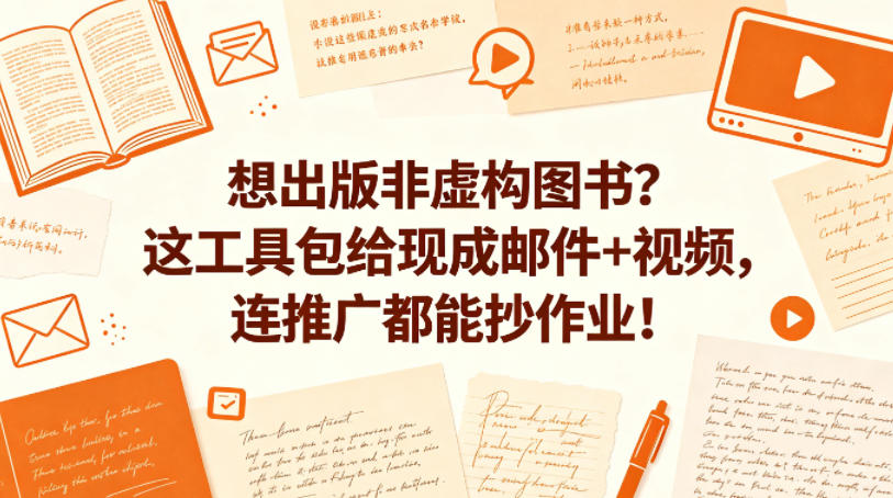 想出版非虚构图书?这工具包给现成邮件+视频,连推广都能抄作业!【原创双语字幕】-智云网