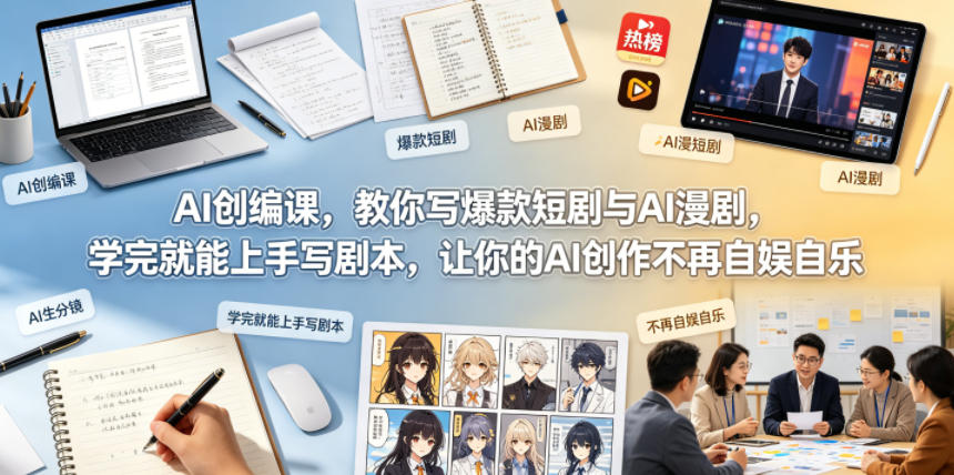 AI创编课,教你写爆款短剧与AI漫剧,学完就能上手写剧本,让你的AI创作不再自娱自乐-智云网