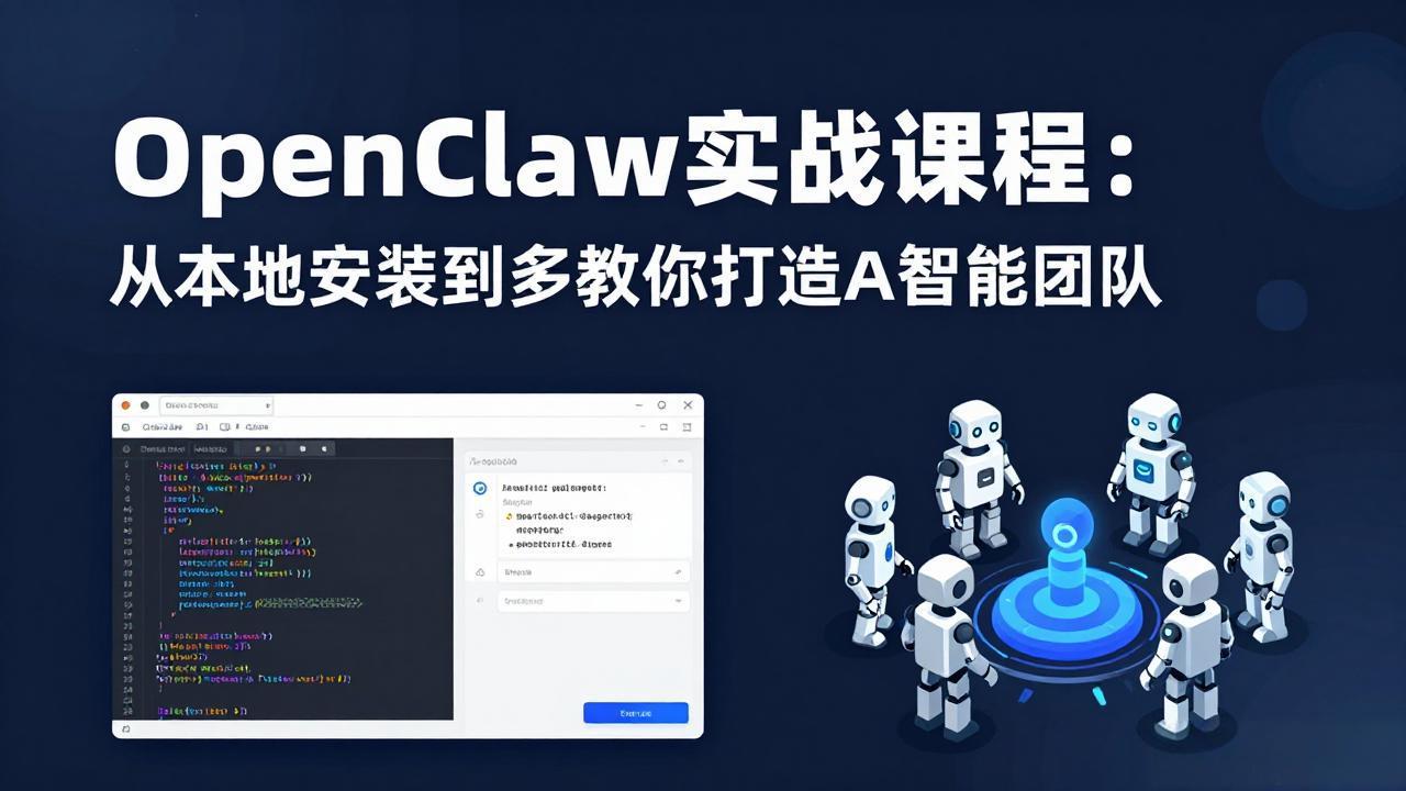 OpenClaw实战课程：从本地安装到多Agent协同，手把手教你打造AI智能团队-智云网