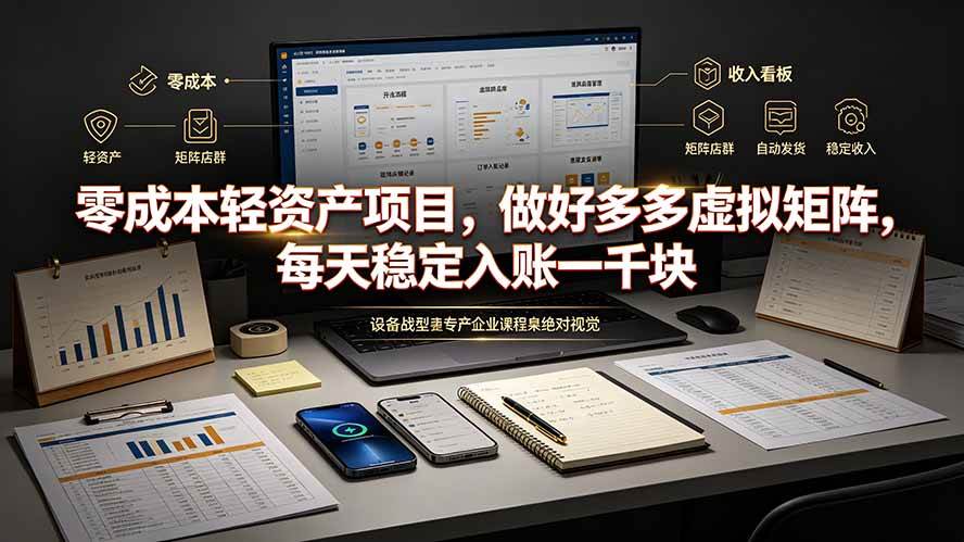 (19522期)零成本轻资产项目,做好多多虚拟矩阵,每天稳定入账一千块-智云网