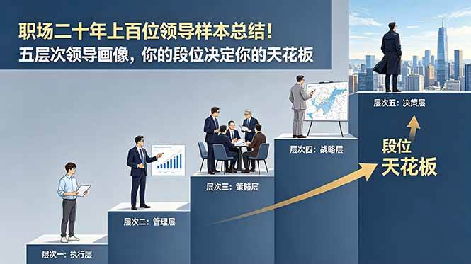 (18900期)付费文章:职场二十年上百位领导样本总结!五层次领导画像,你的段位决定你的天花板 (18900期)付费文章:职场二十年上百位领导样本总结!五层次领导画像,你的段位决定你的天花板