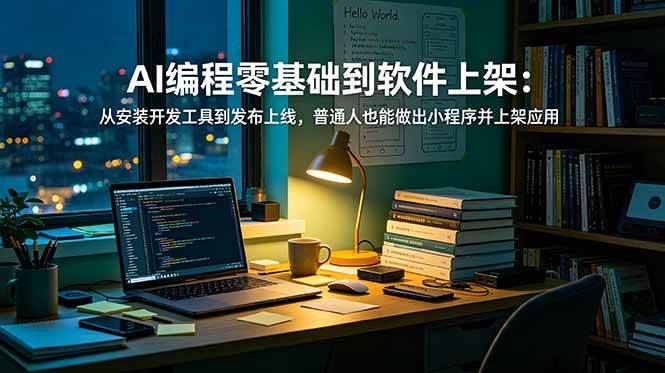 （19109期）AI编程零基础到软件上架：从安装开发工具到发布上线，普通人也能做出小程序并上架应用商店-智云网