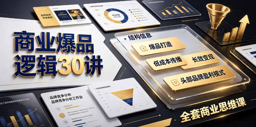 商业爆品逻辑30讲|拆解各行各业头部品牌盈利模式,吃透爆品打造、低成本传播、长效变现全套商业思维课-智云网