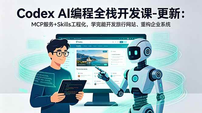 （18858期）Codex AI编程全栈开发课-更新：MCP服务+Skills工程化，学完能开发旅行网站、重构企业系统-智云网