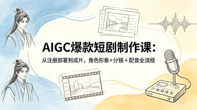 AIGC爆款短剧制作课：从注册部署到成片，角色形象+分镜+配音全流程-智云网