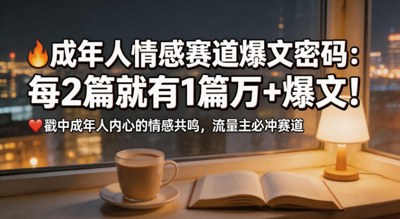公众号流量主成年人情感心理赛道,流量最大,受众最广的主流赛道之一,平均每2篇就有1篇万爆文章-智云网