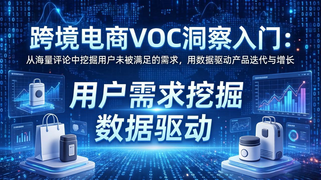 跨境电商VOC洞察入门：从海量评论中挖掘用户未被满足的需求，用数据驱动产品迭代与增长-智云网
