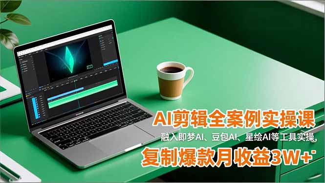 AI剪辑全案例实操课，融入即梦AI、豆包AI、星绘AI等工具实操，复制爆款月收益3W+-智云网