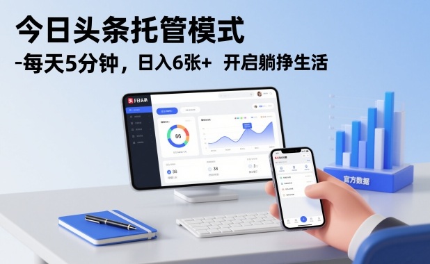 今日头条托管模式，每天5分钟，日入6张+，开启躺挣生活【揭秘】-智云网