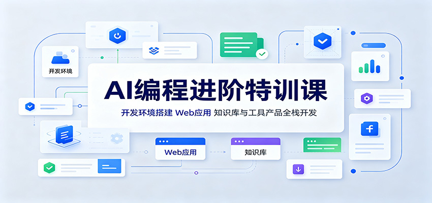 AI编程进阶特训课:开发环境搭建,Web应用、知识库与工具产品全栈开发-智云网