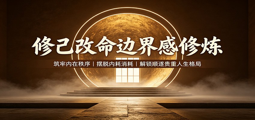修己改命边界感修炼:筑牢内在秩序,摆脱内耗消耗,解锁顺遂贵重人生格局-智云网