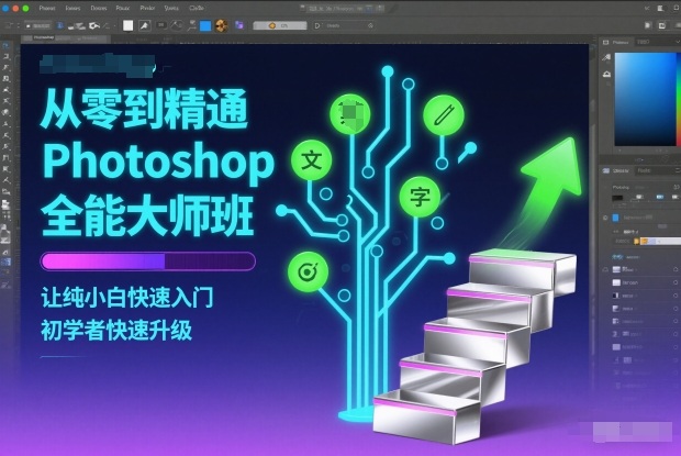 从零到精通Photoshop全能大师班，让纯小白快速入门，初学者快速升级-智云网
