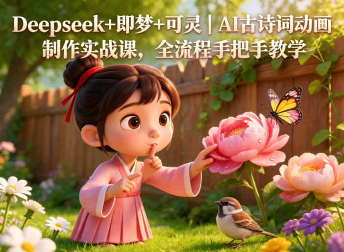 Deepseek+即梦+可灵|AI古诗词动画制作实战课,全流程手把手教学-智云网