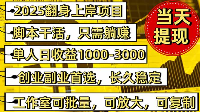 2025翻身上岸项目脚本干活，内部客户经理内部开号，单人日收益1000-300…-智云网