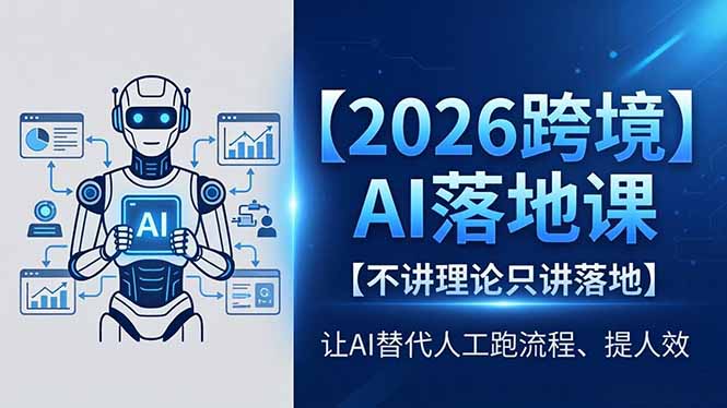 2026跨境AI落地课,不讲理论只讲落地,让AI替代人工跑流程、提人效-智云网