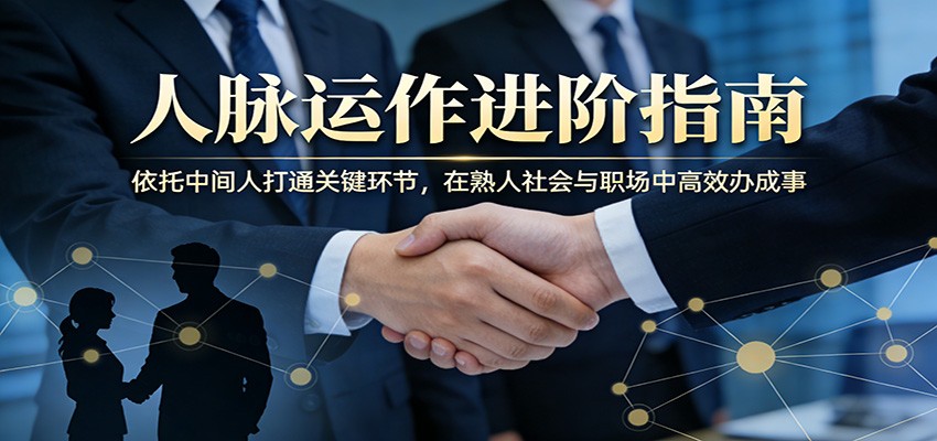 付费文章:人脉运作进阶指南,依托中间人打通关键环节,在熟人社会与职场中高效办成事-智云网