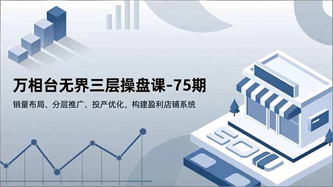 万相台无界三层操盘课-75期，销量布局、分层推广、投产优化，构建盈利店铺系统-智云网