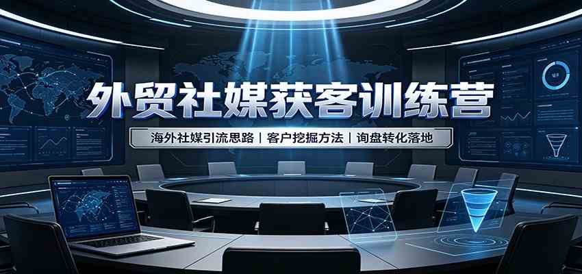 外贸社媒获客训练营：海外社媒引流思路，客户挖掘方法，询盘转化落地-智云网